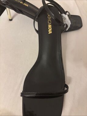 Black with silver heel stilettos